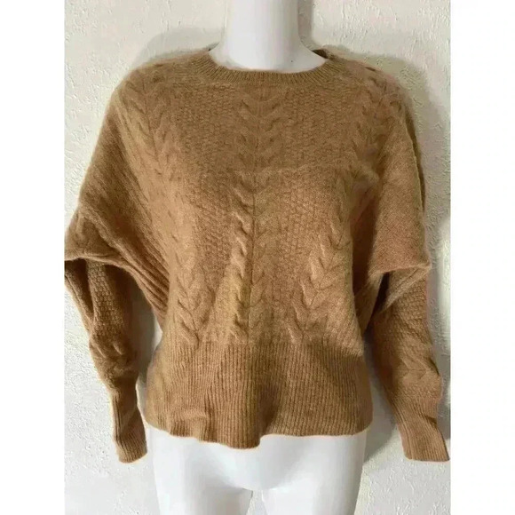 Magaschoni Womens Camel Tan Cashmere Sweater Medium - Picture 2 of 7